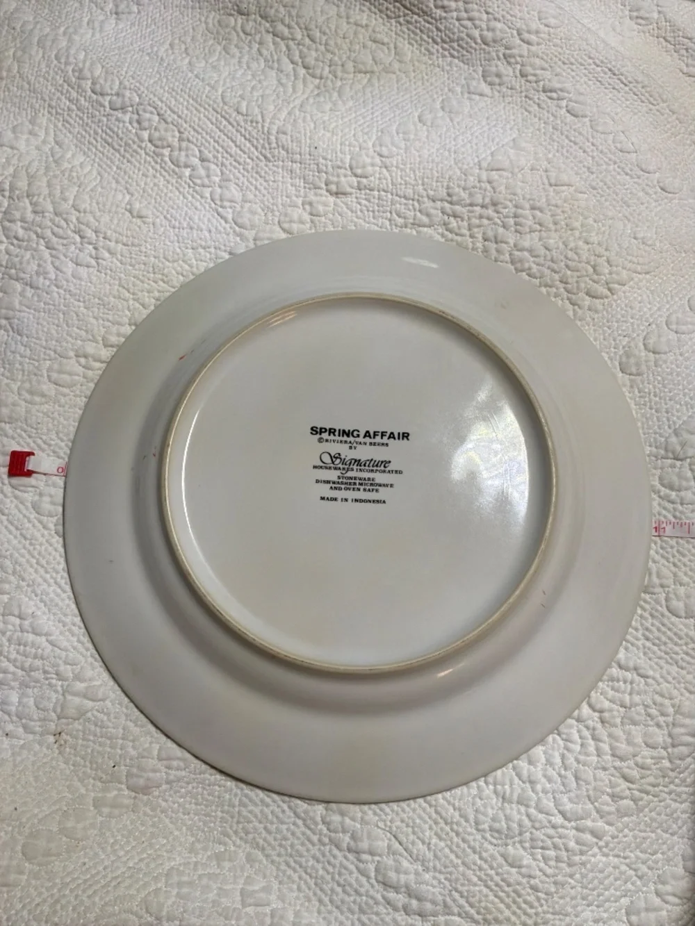 Signature Housewares Riviera Van Beers Spring Affair Stoneware Plate Floral Wate